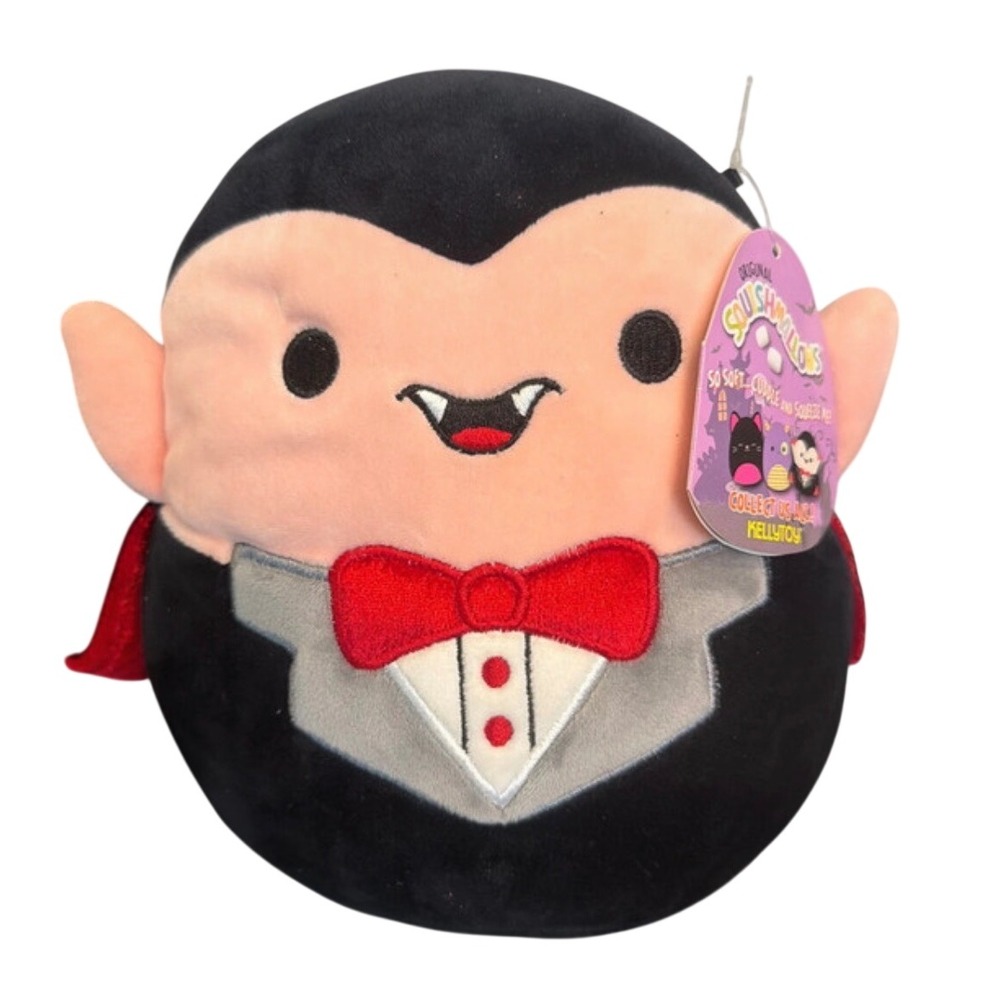 Kellytoy Squishmallows 8 Inch Vlad the Vampire Halloween Plush NWT 2020 Tuxedo